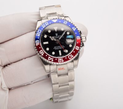 ROLEX GMT  904L Steel 8215 Movement 40mm Original Watch